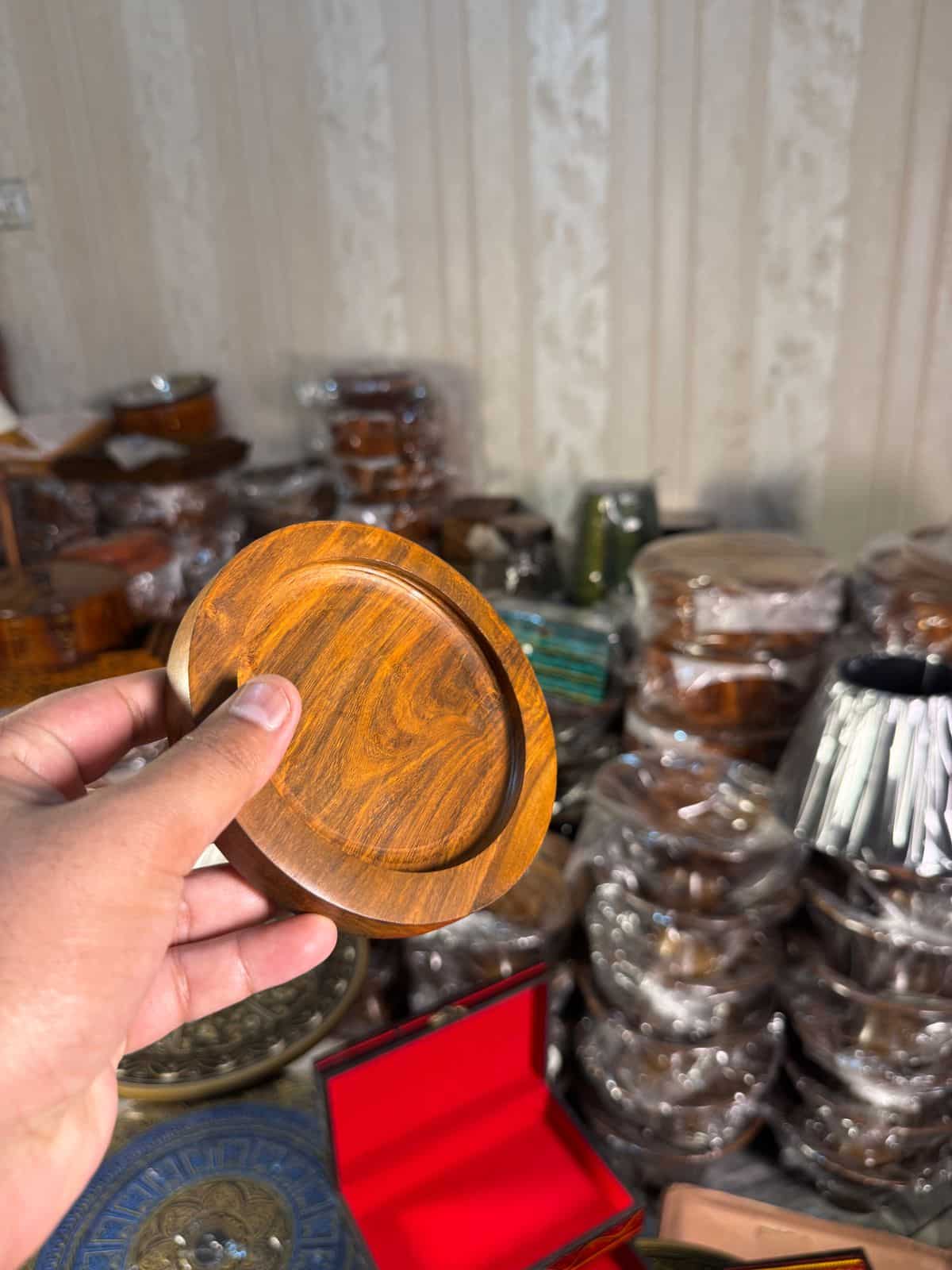 Top view of stylish small serving plate- wcspk