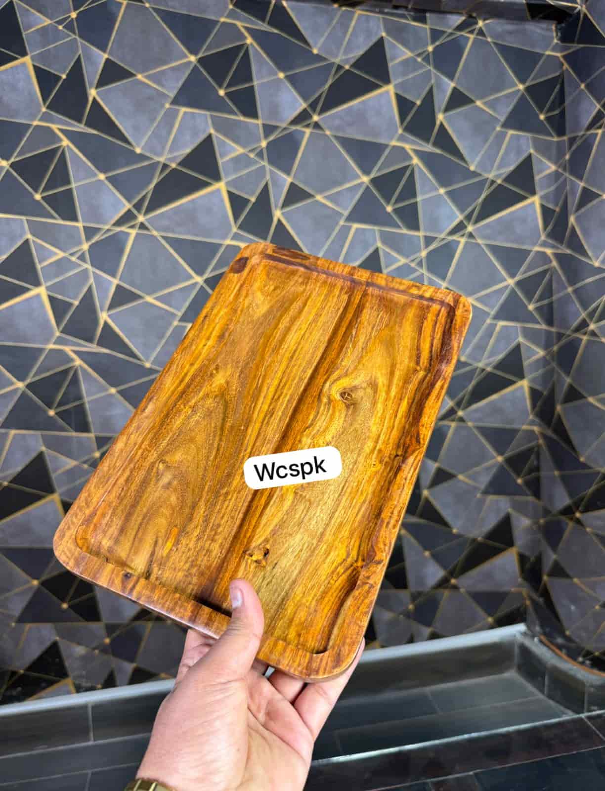 Square Platter with Corner - wcspk