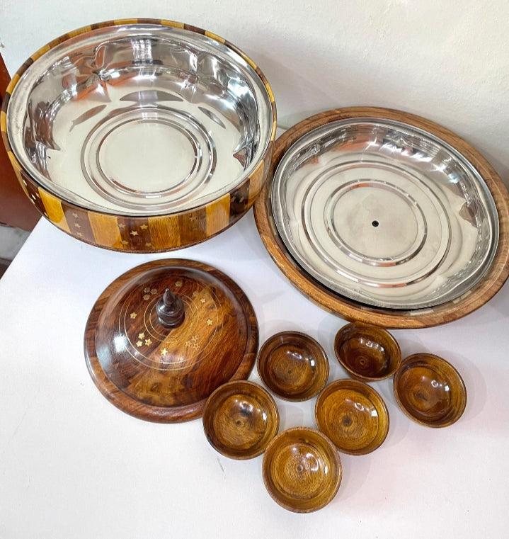 Wooden & Steel Buffet Hot Pot - wcspk