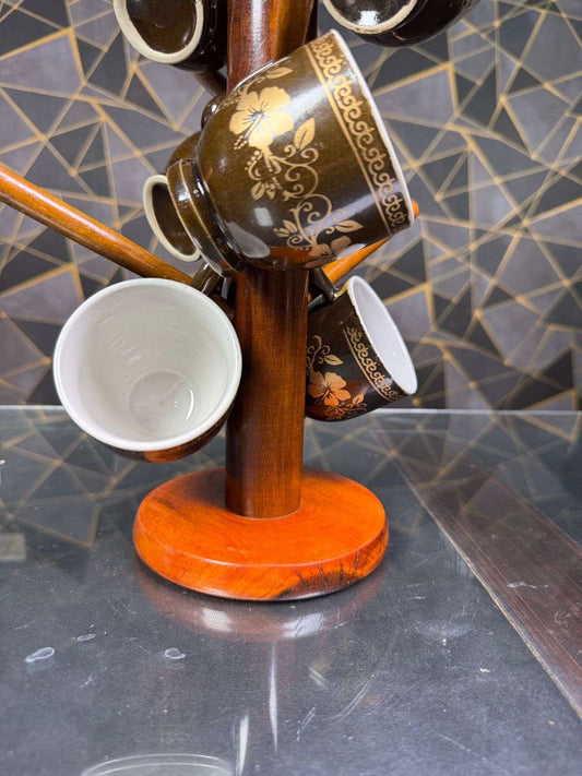 wooden cup stand