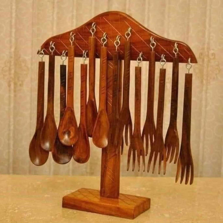 Wooden Fork & Spoon Set - wcspk