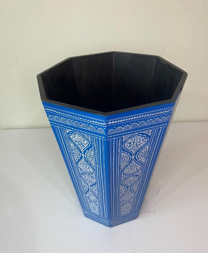 Naqshi Art Wooden Dustbin - wcspk