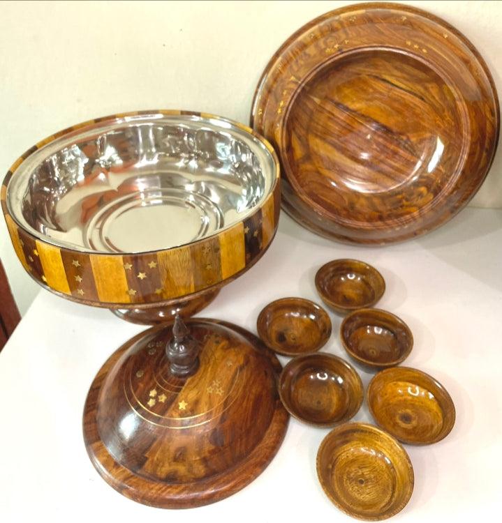 Wooden & Steel Buffet Hot Pot - wcspk